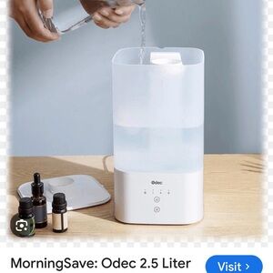 Odec 2.5 Top Fill ultrasonic Cool Mist Humidifier Great for any small space. New